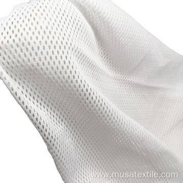 Fit Durable Polyester Flexible Dyeing White Mesh Fabric